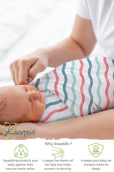 Ocean Dive' Organic Muslin Baby Swaddle : Waves